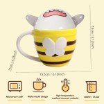 3D Shark and Bee Ceramic Coffee Mug
