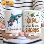 Custom Shark Lover Ceramic Coffee Mug - 11oz