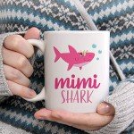 Cute Pink Shark Mug for New Moms