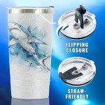 Shark Travel Mug - Stainless Steel Coffee Cup