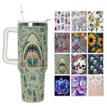 Shark Tumbler with Handle & Straw - 40 oz