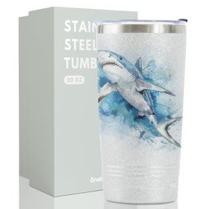 Shark Travel Mug - Stainless Steel Coffee Cup