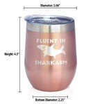 Funny Shark Wine Tumbler with Sliding Lid