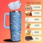 Shark Tumbler 30 oz with Handle & Straw