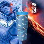 30oz Shark Tumbler with Handle & Straw