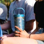 30oz Shark Tumbler with Handle & Straw