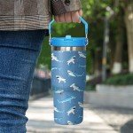 30oz Shark Tumbler with Handle & Straw