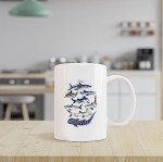 Watercolor Shark Ceramic Mug - 11oz Coffee Cup
