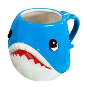 Hand-Painted Shark Mug for Kids and Adults