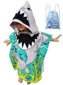 Kids Shark Hooded Beach Towel - Athaelay
