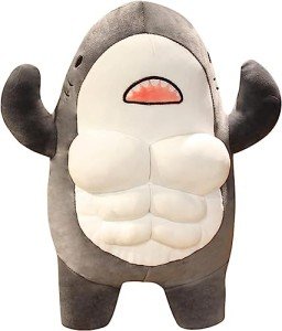 Kawaii Buff Shark Plush Toy for Cuddly Fun