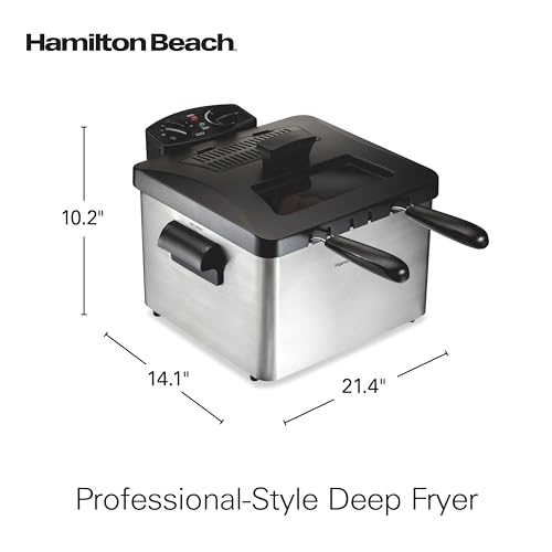 Hamilton Beach Deep Fryer with 2 Baskets, 4.5 Liters