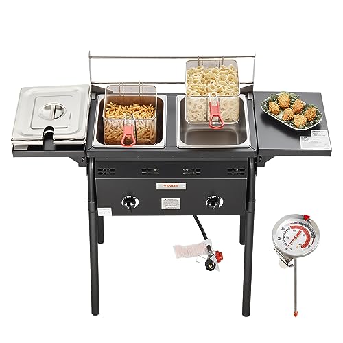 Outdoor Propane Deep Fryer with Double Burners