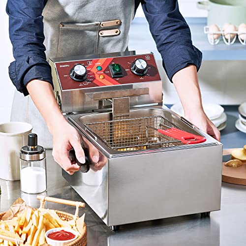 Eggkitpo Electric Single Tank Deep Fryer, 10L Capacity
