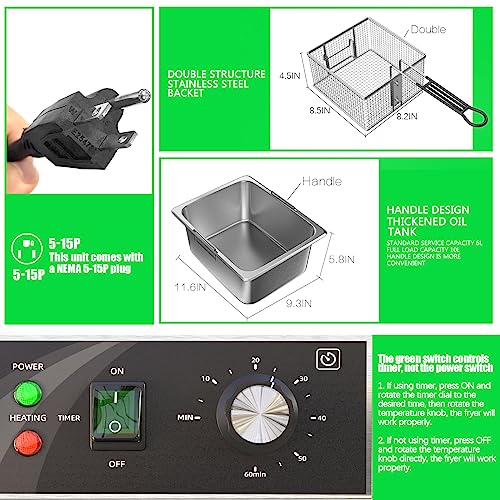 Electric Deep Fryer - Stainless Steel, 10L Capacity