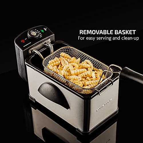 OVENTE Electric Deep Fryer - 2L Stainless Steel
