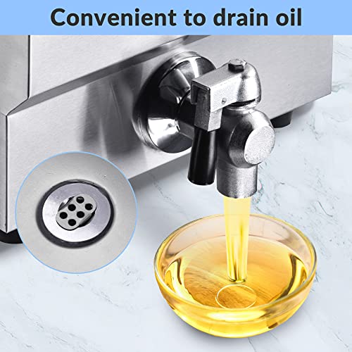 Commercial Stainless Steel Fryer with Timer - 11.7L