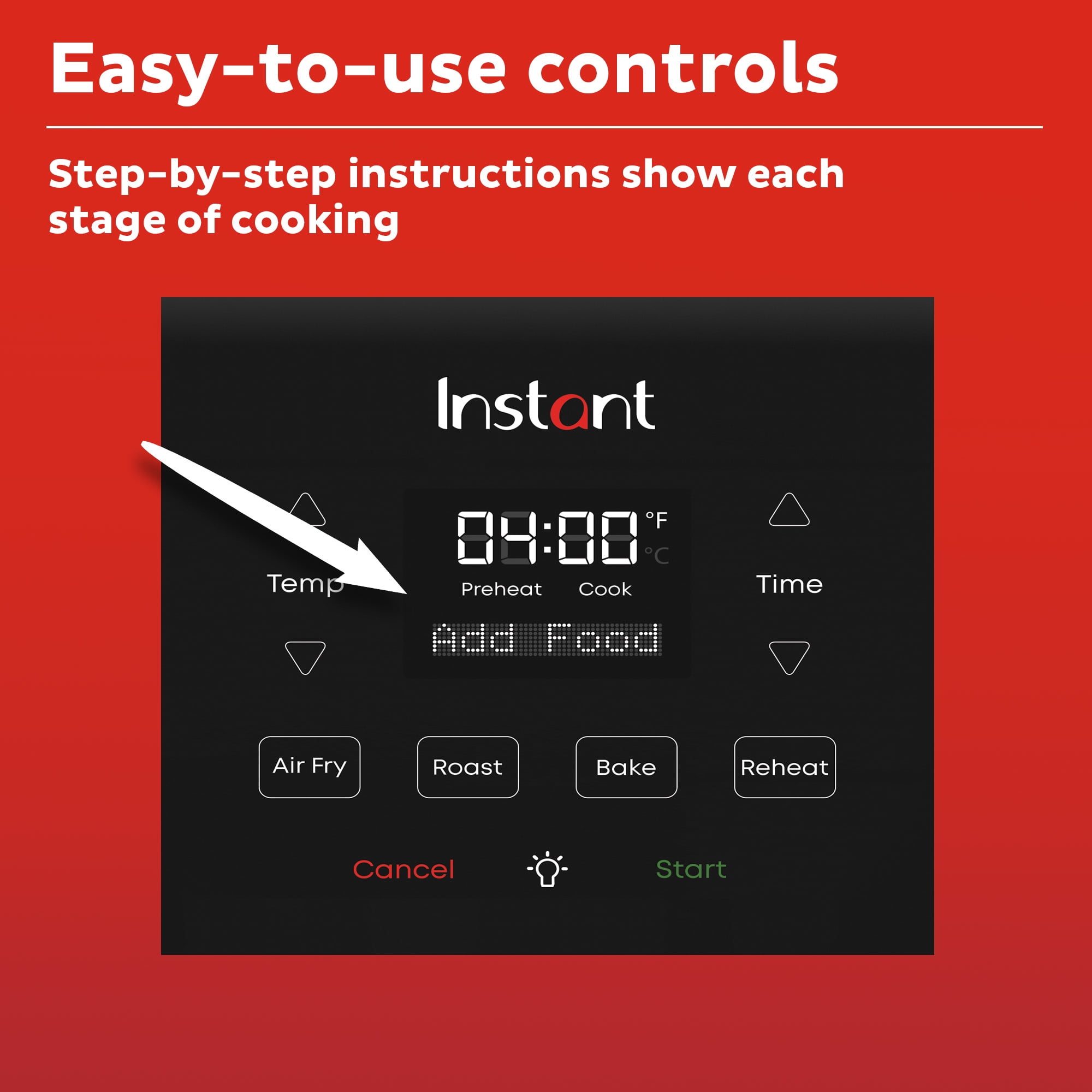 5 Qt 4-in-1 Air Fryer Oven with Clearcook Window
