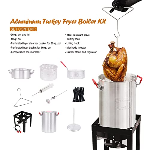 30 Qt. Fish Boiler Steamer Kit with Outdoor Turkey Fryer