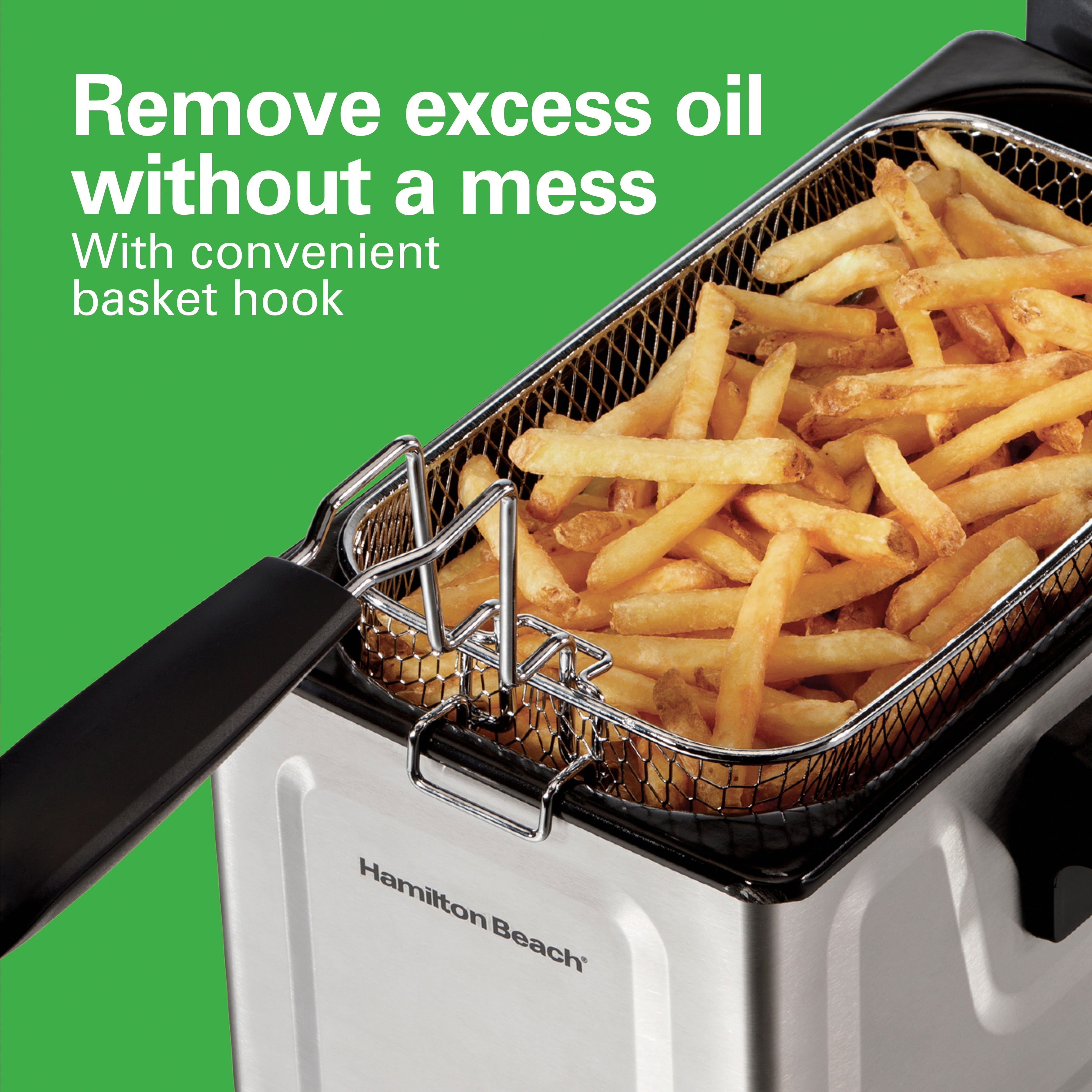 Hamilton Beach 8 Cup Fryer, Family-size Food Capacity