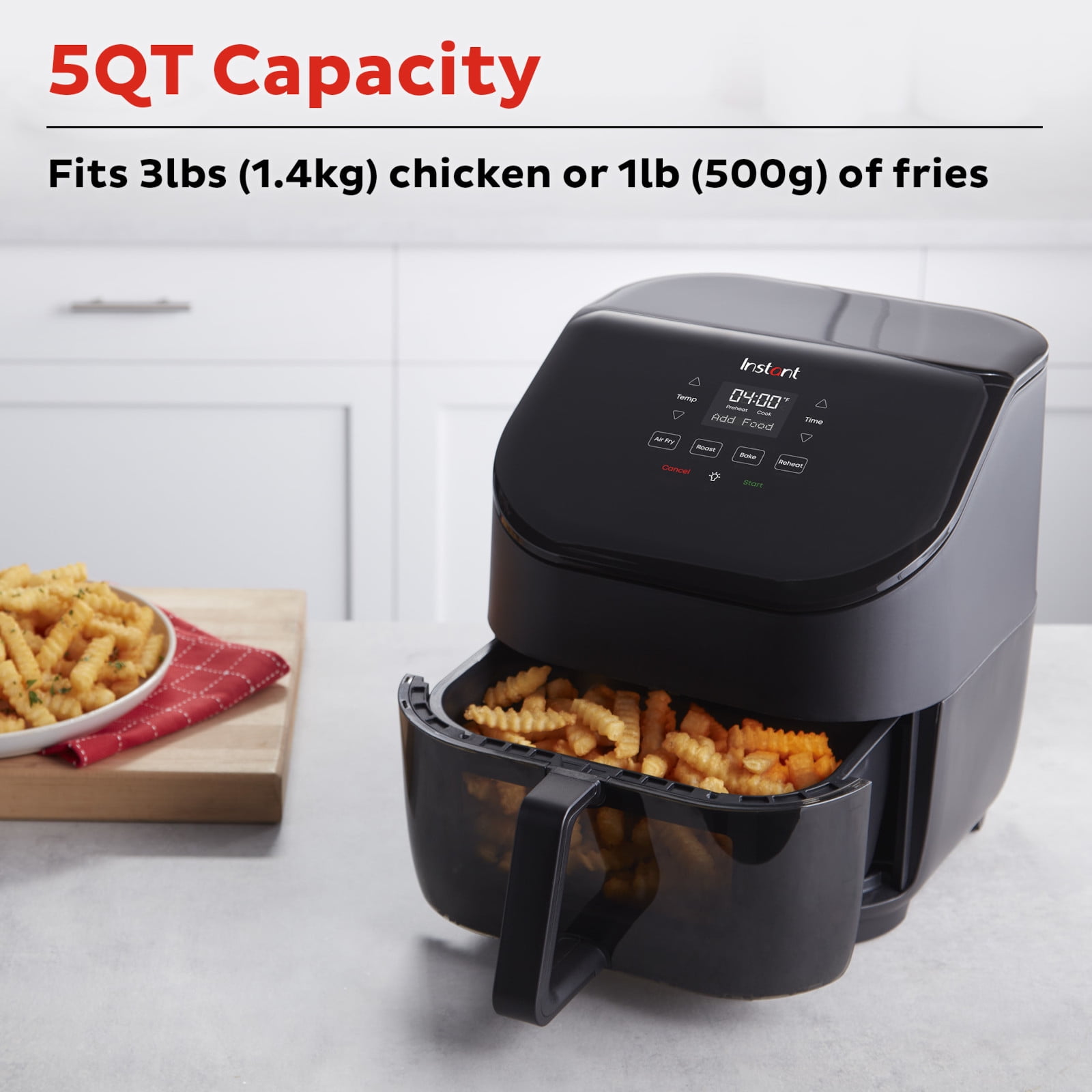 5 Qt 4-in-1 Air Fryer Oven with Clearcook Window