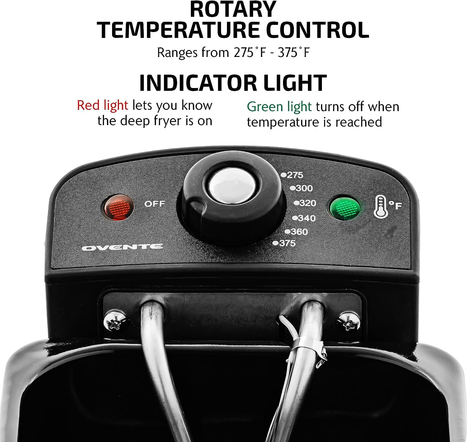 OVENTE 2L Electric Deep Fryer with Lid