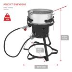 Nexgrill Fish and Wings Propane Fryer Kit with Thermometer