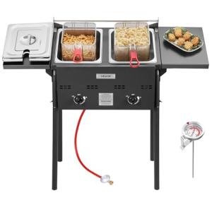 Outdoor Propane Deep Fryer with Double Burners