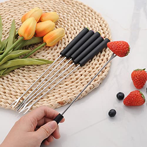 6-pc Stainless Steel Fondue Forks for Chocolate Fountains