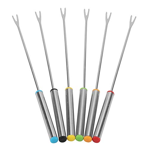6pcs Stainless Steel Fondue Sticks for Chocolate Fountains