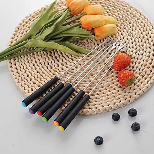 6-pc Stainless Steel Fondue Forks for Chocolate Fountains