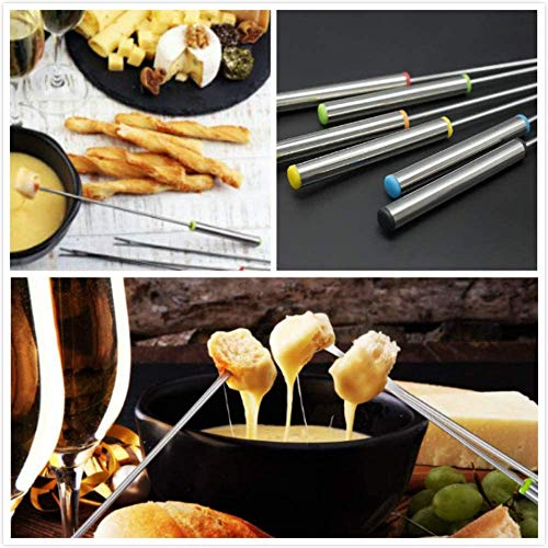 6pcs Stainless Steel Fondue Sticks for Chocolate Fountains