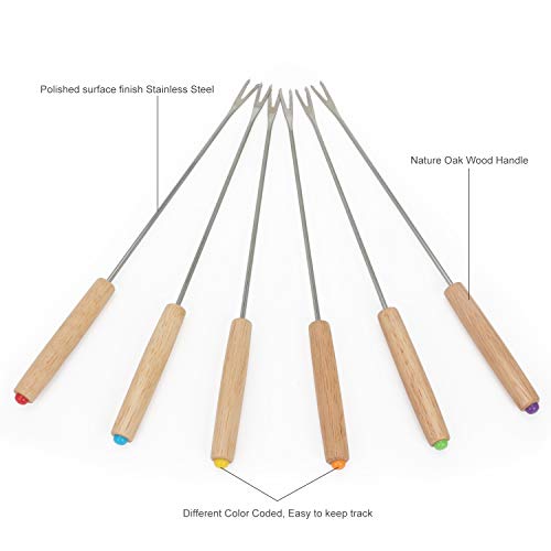 18Pcs Color Coded Stainless Steel Fondue Forks