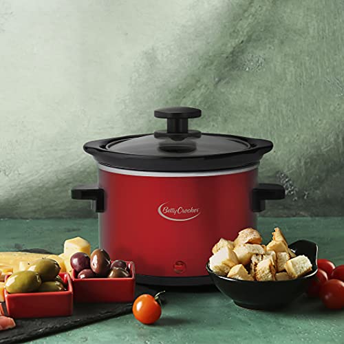Mini Fondue Melting Pot Warmer, 0.7 Quart, Red