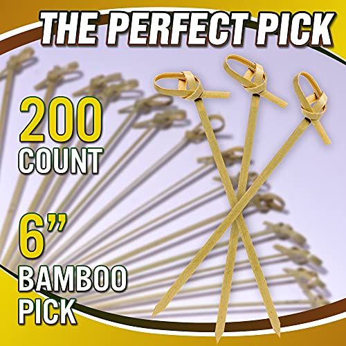Handmade bamboo cocktail picks, ideal for events