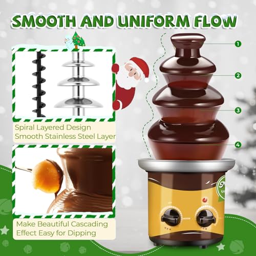4 Tiers Chocolate Fountain Machine | Professional & Easy-Cleaning