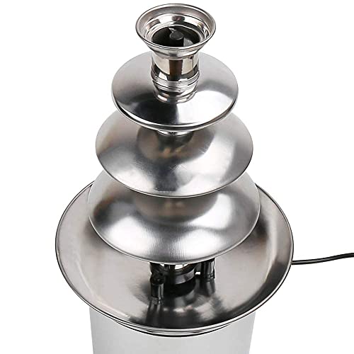 Stainless Steel Chocolate Fondue Fountain, 4 Tiers, 2lb Capacity