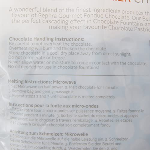 Sephra Belgian Milk Chocolate Fondue for Chocolate Fountains (2 LBS)