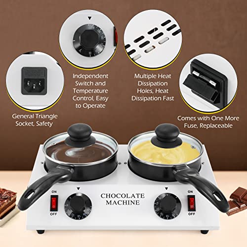 Dyna-Living Electric Chocolate Melting Pot - Double Heads