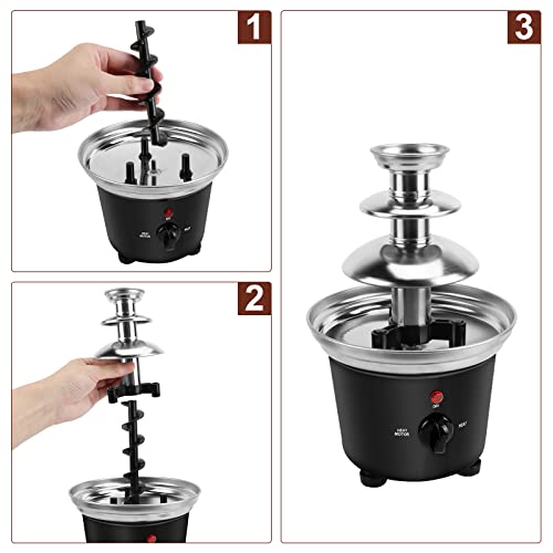 Stainless Steel Party Chocolate Fountain for Events (Mysterious Black)