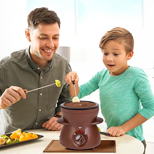 Electric Chocolate Fondue Pot Set with Dipping Forks