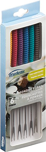 Trudeau Silicone Handled Fondue Set: Standard & Multicolored