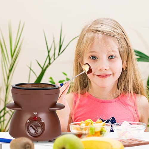 Electric Chocolate Fondue Pot Set with Dipping Forks
