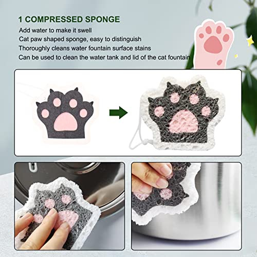 Cat Fountain Cleaning Kit: Brush, Sponge, Storage Box
