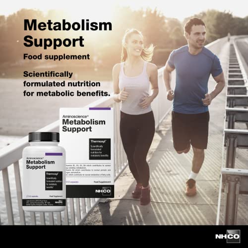 NHCO Aminoscience Metabolism Support Food Supplement Capsules - 17 Active Ingredients (4 Week Supply) Formulated to Support Weight & Overall Wellbeing - Vegan - Vegetarian