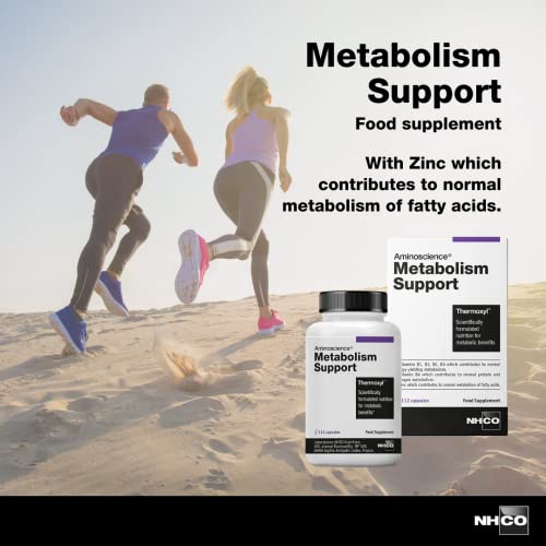 NHCO Aminoscience Metabolism Support Food Supplement Capsules - 17 Active Ingredients (4 Week Supply) Formulated to Support Weight & Overall Wellbeing - Vegan - Vegetarian