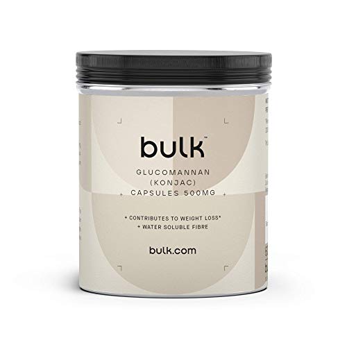 Bulk Glucomannan Capsules. 500 mg, Pack of 180, Packaging May Vary