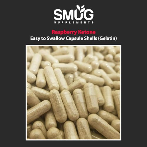 SMUG Supplements Raspberry Ketone - 60 Capsules - High Strength 2000mg Pills - Powerful Fruit Extract to Support Fat Burning and Effective Weight Loss - Made in Britain