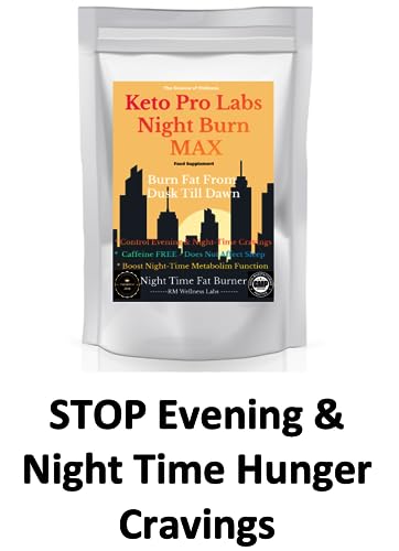 Keto Pro Labs Night Burn MAX - Fat Burners - Boost Night-Time Metabolism - Control Evening Hunger Cravings - Weight Management Tablets - Appetite Suppressant - 30 Tablets (30 Day Supply)