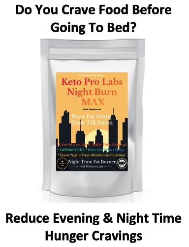 Keto Pro Labs Night Burn MAX - Fat Burners - Boost Night-Time Metabolism - Control Evening Hunger Cravings - Weight Management Tablets - Appetite Suppressant - 30 Tablets (30 Day Supply)